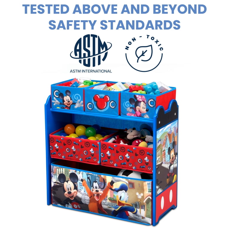 Disney Mickey Mouse 6 Bin Design and Store Toy Organizer by Delta
