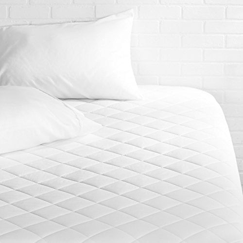 Photo 1 of Basics Hypoallergenic Quilted Mattress Topper Pad Cover - 18 Inch Deep, California King, White