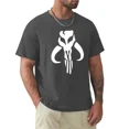 thumbnail image 1 of Camiseta de algodón personalizada para hombre, con calavera de mitosaurio Mando, estética blanca, sencilla, divertida, con cuello redondo., 1 of 8