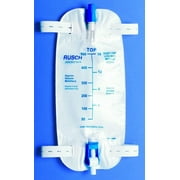 Teleflex Medical Inc Teleflex Easy-Tap Leg Bag, Medium, 19 oz, 500 ml, 18 Tubing, Anti-Reflux Valve, Cloth Straps, Easy Flip Drain (Pack of 5), White