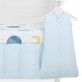 thumbnail image 5 of Evolur Space Adventure Collection 3pc Crib Set (Fitted Sheet, Snuggle Sack, Crib Skirt) in Arctic Blue & Space Print, 5 of 5