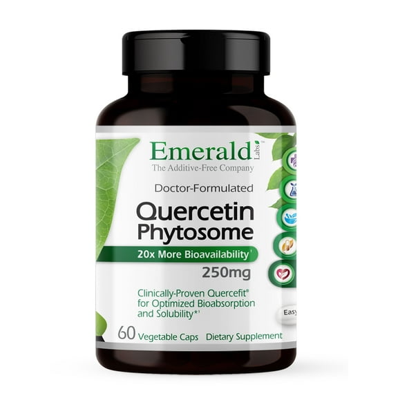 Emerald Labs Quercetin Phytosome with Quercefit, Supports Immune System, Allergy Relief - 60 Vegetable Capsules