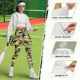 thumbnail image 7 of SCRAWLGOD Women's Tennis Yoga Skirt with Leggings Non See-Through Chic Skorts Leggings High Waist Sporty Skirted Leggings Stylish Essentials, Camouflage Yellow Gray Black Soft, XXL, 7 of 7