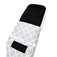 thumbnail image 3 of ALEIFLE - Soporte para rizador de neopreno resistente al calor para mujer, rizador de hierro plano, funda de almacenamiento de viaje, bolsa, resistente al agua (gris Chervon) (gris), 3 of 5