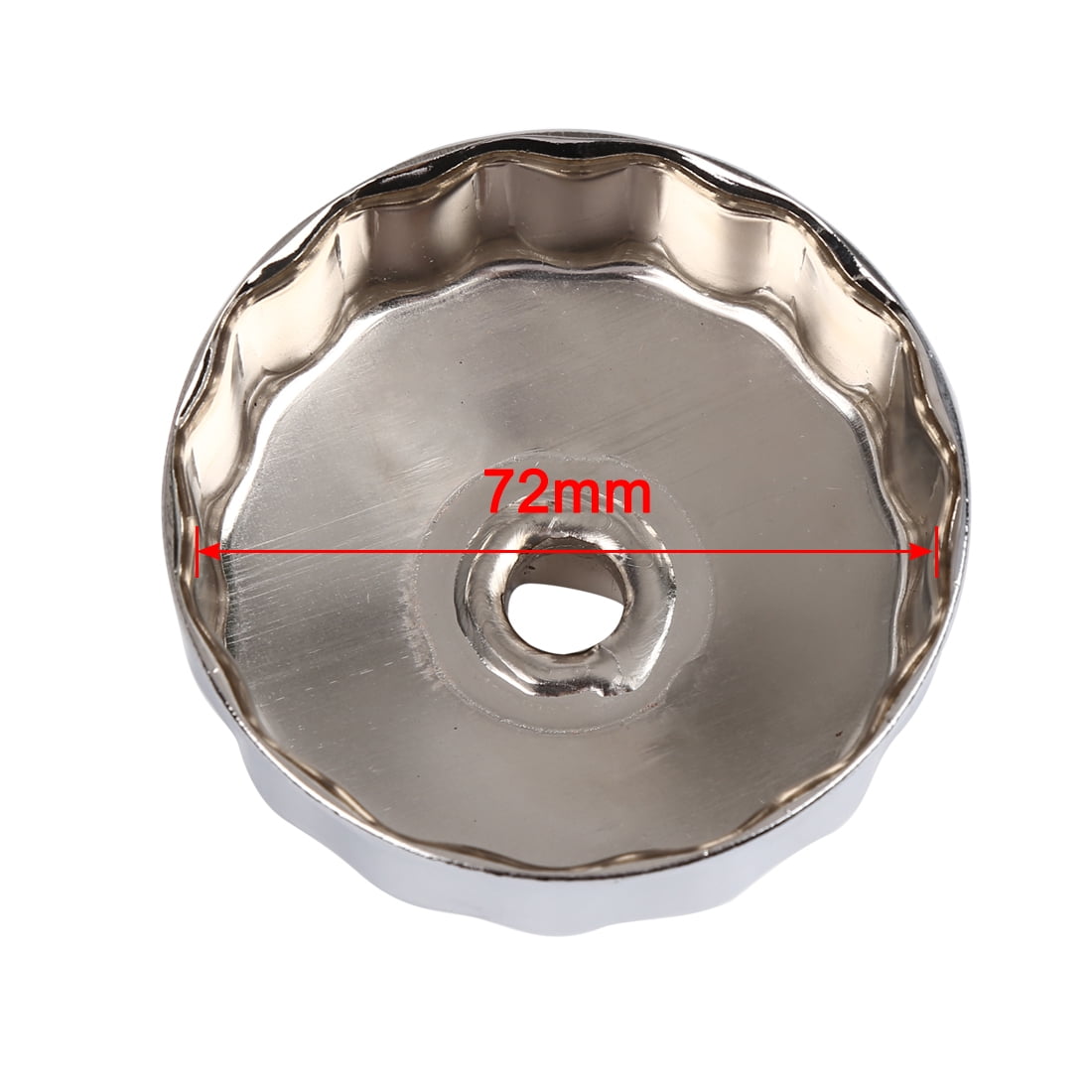 72mm Inner Dia 17mm Square Drive 15 Flutes End Cap Style Oil Filter