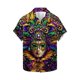 thumbnail image 2 of Camisas de Manga Larga para Hombres, Mardi Gras Imprimir Botón Solapa Camisa Casual, Fiesta Superior, 2 of 9