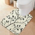 thumbnail image 2 of Yayeee Bath Rug for Bathroom Floor Non Slip Rectangle Fluffy Soft Absorbent Mat, 16"x24", Leaves Pattern, 2 of 7