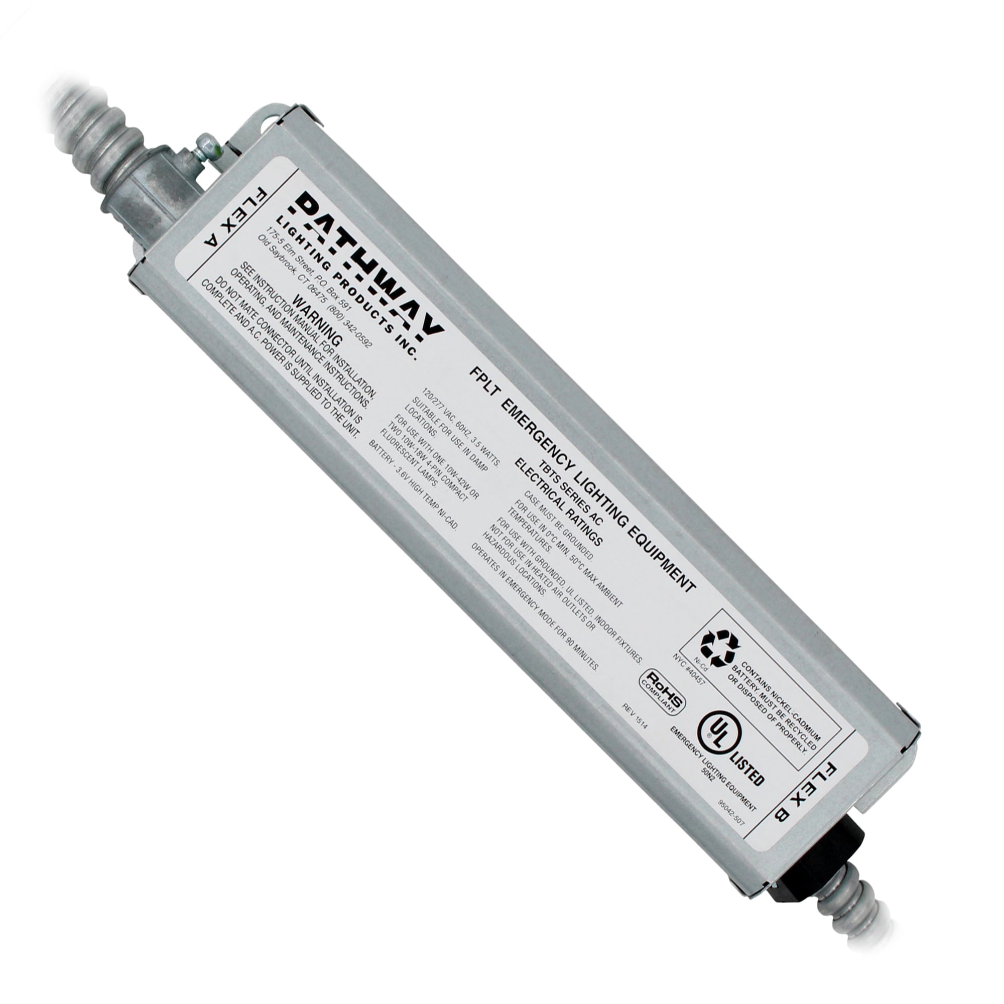 PathWay Lighting FPLT Compact Fluorescent Emergency Ballast, CFL, 120