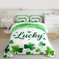 thumbnail image 2 of Feelyou Watercolor Shamrock Full Size Comforter Sets, St. Patrick's Day Bedding Sets, 3pcs, 2 of 8