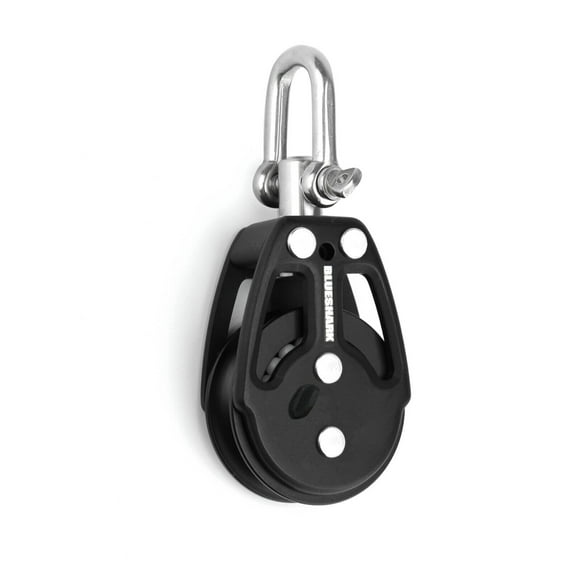 BLUESHARK 38mm Single Swivel Ratchet Aluminum Sailing Block 2250-R