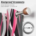 thumbnail image 6 of Outdoor Curtains for Patio Waterproof, Pink Stripe Windproof Pravicy Outside Porch Blackout Curtain, Gradient Grey Moire Geometric Modern Abstract Sun Blocking Curtains for Cabana 2 Panels 54"x108", 6 of 9