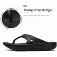 thumbnail image 4 of Men Classic Solid Color Flip-Flops, Soft Non-Slip Indoor & Outdoor Slippers, Stylish Beach Slippers, Versatile Comfortable slippers, Ideal Gift (Black), 4 of 7