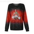 thumbnail image 4 of Fiaer Women's Sweatshirts Christmas Cute Graphic Crew Neck Long Sleeve Baggy Plus Size Pullover Comfort Breathable Lightweight Tops Red XL, 4 of 6
