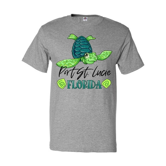 Inktastic Port St. Lucie, Florida Happy Sea Turtle T-Shirt