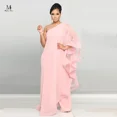 thumbnail image 4 of Mono sexy y elegante de un solo hombro para mujer, de gasa, de manga larga, para fiesta de graduación, de diseñador, de una pieza, con volantes, 2023, 4 of 5