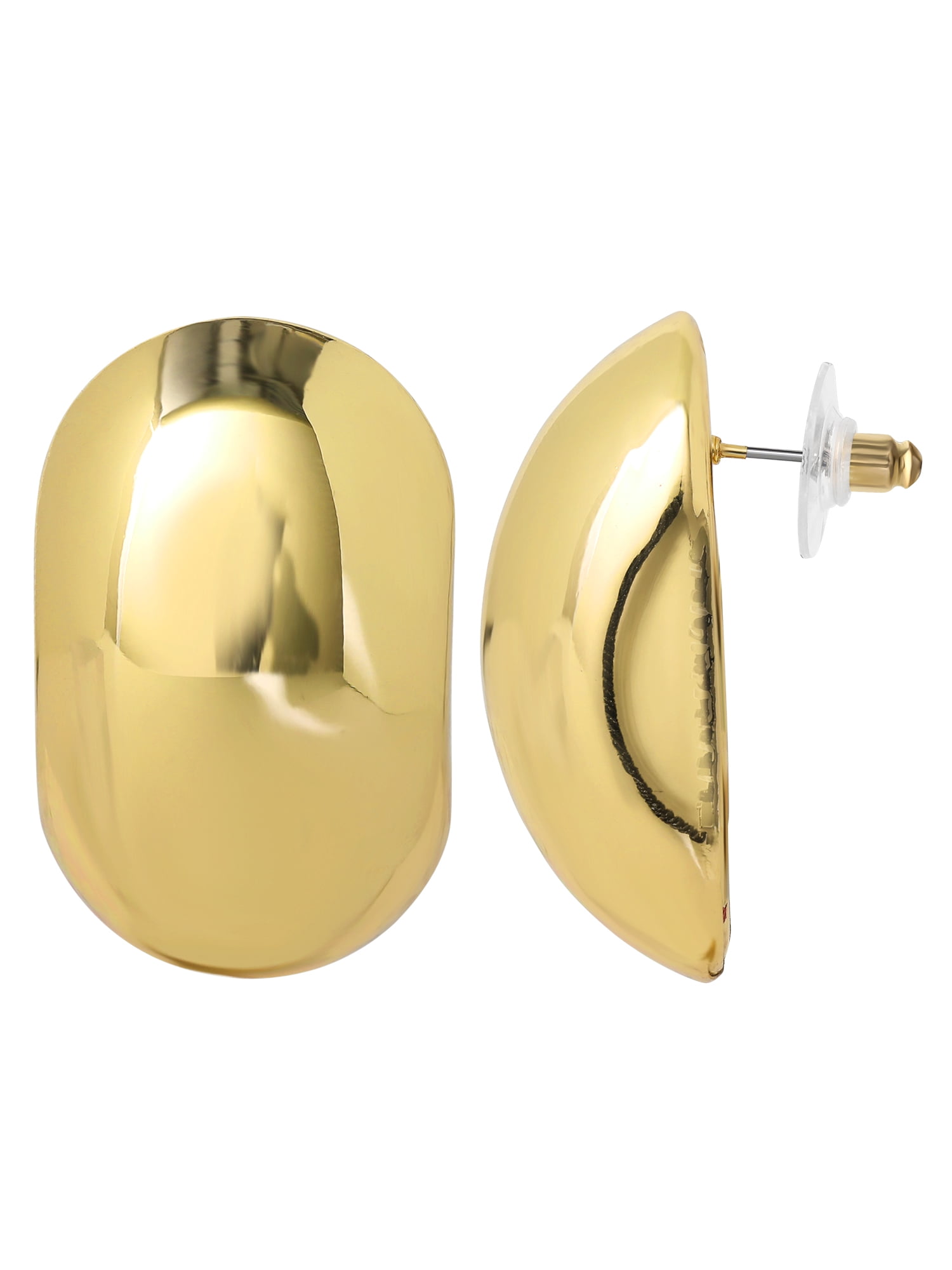 Jessica Simpson Polished Oval Dome Earrings for Women