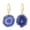 Blue, variant on 5pairs Irregular Agate Quartz Stone Sunflower Drop Earrings Reiki Healing -Blue