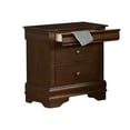 thumbnail image 2 of Lexicon Abbeville 3-Drawers Traditional Wood Nightstand in Brown Cherry, 2 of 6