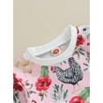 thumbnail image 6 of Suealasg Kids Girl Christmas Outfits Clothes 6M 12M 18M 2T 3T Children Girl Long Sleeve Floral Chicken Sweatshirt Tops and Drawstring Pants 2Pcs Christmas Clothing Set for Toddler Baby Girl, 6 of 9