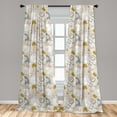 thumbnail image 4 of Ambesonne Cat Curtains, Let's Play Giraffe Dog Rainbow, Pair of 28"x63", Earth Yellow Slate Blue, 4 of 4