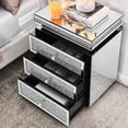 thumbnail image 5 of Mirrored End Table - 3 Spacious Drawers - Various Rooms - Keeps Items Organized, 5 of 6