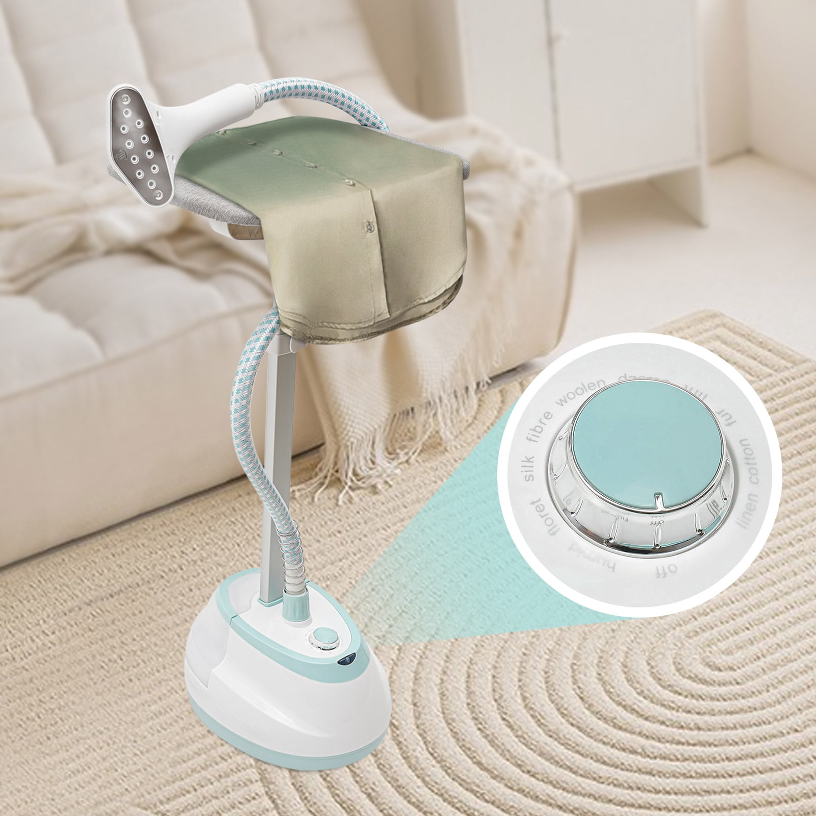 White PP 30x25x24cm Ironing Machine 1350w Ironing Machine Vertical Steam Ironing Machine