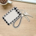 thumbnail image 4 of WIRESTER Slide-Open ID Badge Holder Keychain, Hard Plastic Card Case with Clear Window for ID, Credit Card, Bus Pass & Photo – Black Houndstooth, 4 of 6