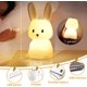 thumbnail image 3 of Luz nocturna táctil de conejo para bebés, 7 colores | Recargable por USB, temporizador, luz nocturna infantil, lámpara decorativa para Navidad, habitación infantil, regalo de cumpleaños (1 unidad), 3 of 5