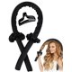 thumbnail image 1 of Rizadores de pelo sin calor con pinzas y coletero, diadema de varillas de seda sin calor para rizos negros durante la noche., 1 of 5