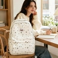 thumbnail image 3 of Teen Casual Polyester Star Print Backpack, Fashion Large Everyday Daypack, Coquette Bookbag for Campus Weekend Commute, 3 of 8