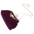 thumbnail image 3 of FOMIYES 1Pack Rectangular Clutch Bag in Purple Plush for Ladies Formal Events, 3 of 8