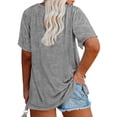 thumbnail image 2 of Langwyqu Womens Plus Size T Shirts Short Sleeve Loose Summer Casual Tops, 2 of 5