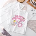 thumbnail image 1 of Camiseta de Hello Kitty para niños, playera con número de cumpleaños 1-14, Kawaii Sanrio Y2k, dibujos animados, ropa de calle informal para niños y niñas, 1 of 4