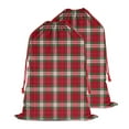 thumbnail image 2 of Christmas Bags Drawstring,Red and Green Christmas Plaid Pattern Large Xmas Christmas Gift Bags,Reusable for Xmas and New Year Party Favors and Supplies,27.6" X 19.7", 2 of 6