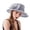 Grey, variant on DFEK Elegant Women's Summer Wide Brim Floral Hat for Beach Wedding Bridal Shower and Sun Black One Size