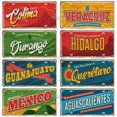 thumbnail image 5 of Placa de matrícula de metal artesanal de la ciudad de México, placa de hojalata para coche, decoración de pared, garaje, bar, pub, club, hotel, cafetería, cocina, hogar, 5 of 5