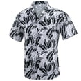 thumbnail image 3 of Men's Hawaiian Shirt Short Sleeve Casual Tropical Button Up Floral Dress Shirts Beach Breeze Party, 3 of 5