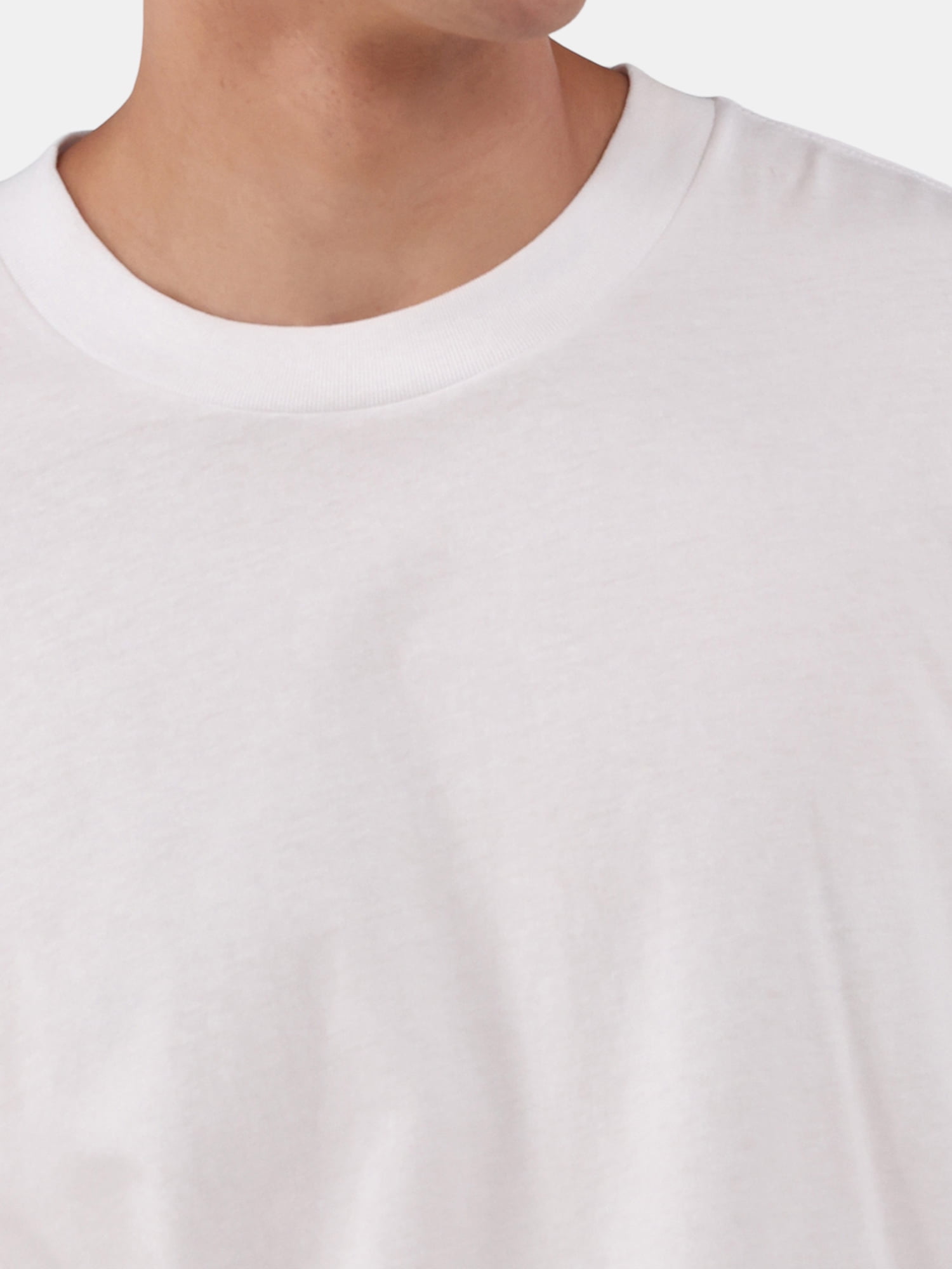 No Boundaries Cotton Oversized Cropped Tee with Short Sleeves, 2-Pack, Men's and Big Men's XS-5XL