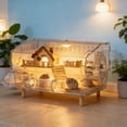 thumbnail image 3 of Small Animal Cage Double Layer Transparent Acrylic Hamster Cage Suitable for Breeding and Observation | Can Be Both Indoors and Outdoors with Detachable Ventilation Design, 3 of 6