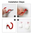 thumbnail image 6 of 20pcs Cup Hooks 1-1/4 Inch Vinyl Coated Screw-in Ceiling Wall Mount Hooks Great for Indoor Outdoor Hanger Red, 6 of 7