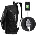 thumbnail image 3 of Mochila para niños, mochila para portátil de 15,6 pulgadas con puerto de carga USB, mochila para la escuela con cerradura antirrobo, mochila negra para adolescentes, 3 of 5