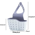 thumbnail image 2 of Linqz 2-Pack Kitchen Sink Caddy, Hanging Sponge Holder with Adjustable Strap, Plastic Faucet Organizer, 2 of 7