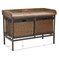 thumbnail image 2 of Hawthorne Collection Banc de Rangement en Bois d'Orme en Étain et Frêne, 2 of 2