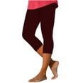 thumbnail image 2 of Patlollav Capris Leggings for Women Hollow Out Yoga Pants Summer Workout Athletic Slim Bottom Pants, 2 of 6
