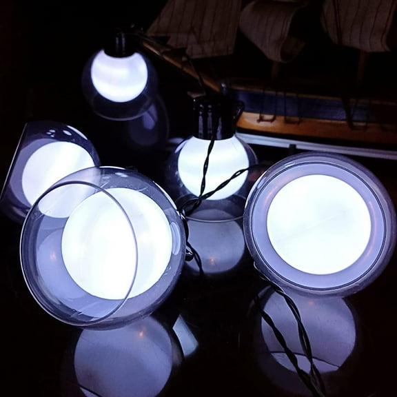 LINLIN Solar String Lights Patio Lights,Waterproof Solar Garden Light Outdoor String Lights with 10 Lampshade Bulb Lights Decorative Outdoor Lights for Garden,Backyard,Party