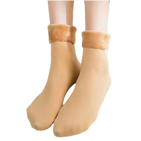 

BELLZELY Compression Socks for Women Clearance Women s Winter Warm Snow Socks Flanging Brushed Socks Women s Socks Solid Color Plush Thickened Towel Socks Medium Socks Thick Socks