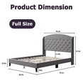 thumbnail image 5 of Bed Frame, Upholstered Platform Bed with Wingback Headboard,Button Tufted Bed Frame with Wood Slat Support, Easy Assembly, No Box Spring Needed,, 5 of 9