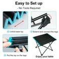 thumbnail image 5 of Foldable Camping Table - All-in-One Portable 16-Inch Light Aluminum Table for Picnic, Beach, BBQ & Travel, Includes Carry Bag, 5 of 9