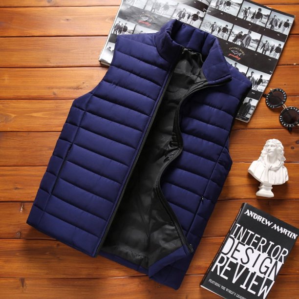 Chaleco de algodón de plumón para hombre, chaleco de otoño e invierno, chaleco informal de moda de invierno para hombre