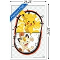 thumbnail image 3 of Pokemon - Pikachu Meowth Battle Wall Poster, 22.375" x 34" Framed, 3 of 6